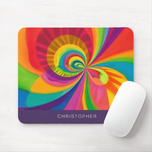 Helle Regenbogen-Farben, personifizieren den Namen Mousepad (Mit Mouse)