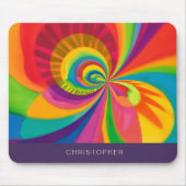Helle Regenbogen-Farben, personifizieren den Namen Mousepad (Vorne)