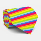 Helle Regenbogen gestreift bunt gemusterte Krawatt Krawatte (Gerollt)
