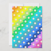 Helle Regenbogen Hexagons Moderne Graduierungspart Einladung (Rückseite)