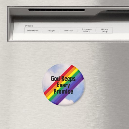 Helle Regenbogen im Himmel Gott Behalte seine Vers Magnet (In Situ (Geschirrspüler))