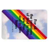 Helle Regenbogen in Sky Inspirational Bible Verse Magnet (Horizontal)