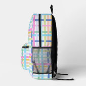 Helle Regenbogen-Karierung - Maximalistisches Ging Bedruckter Rucksack (Rechts)