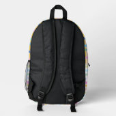 Helle Regenbogen-Karierung - Maximalistisches Ging Bedruckter Rucksack (Rückseite)