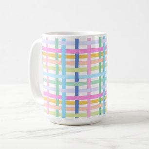 Helle Regenbogen-Karotaste Tasse - Farbige Pastell