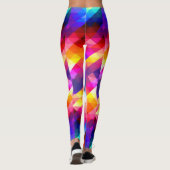 Helle Regenbogen-Schachbrett-Muster-Leggings Leggings (Rückseite)