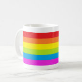 Helle Regenbogen-Streifen-Kaffee-Tasse Kaffeetasse (Vorderseite Links)