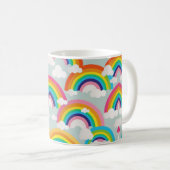 Helle Regenbogen-Tasse mit Wolken Kaffeetasse (VorderseiteRechts)
