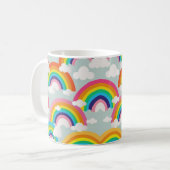Helle Regenbogen-Tasse mit Wolken Kaffeetasse (Vorderseite Links)