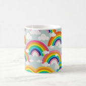 Helle Regenbogen-Tasse mit Wolken Kaffeetasse (Mittel)