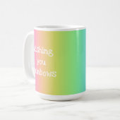Helle Regenbogen-Tasse "Wishing You Rainbows" Kaffeetasse (Vorderseite Links)