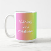 Helle Regenbogen-Tasse "Wishing You Rainbows" Kaffeetasse (Links)