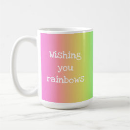 Helle Regenbogen-Tasse "Wishing You Rainbows" Kaffeetasse