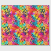 Helle Regenbogen-Tigerstreifen Geschenkpapier (Flach)