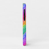 Helle Regenbogen und Gold Imitat Glitzer Agate Case-Mate iPhone Hülle (Hinten/Links)
