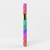 Helle Regenbogen und Gold Imitat Glitzer Agate Case-Mate iPhone Hülle (Hinten/Rechts)