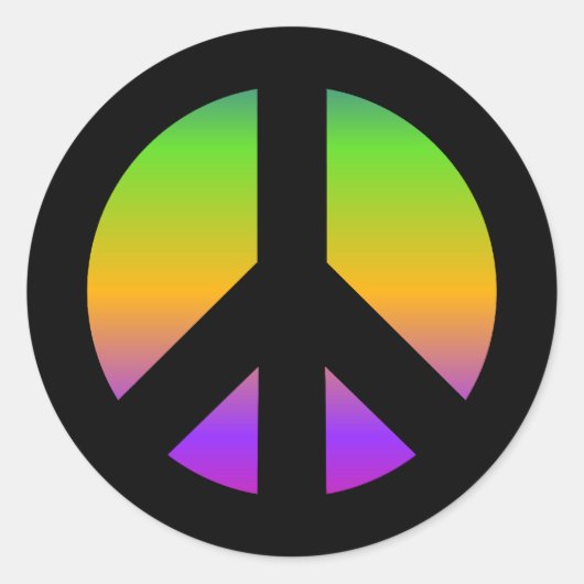 Helle Regenbogenaufkleber Runder Aufkleber (Vorderseite)