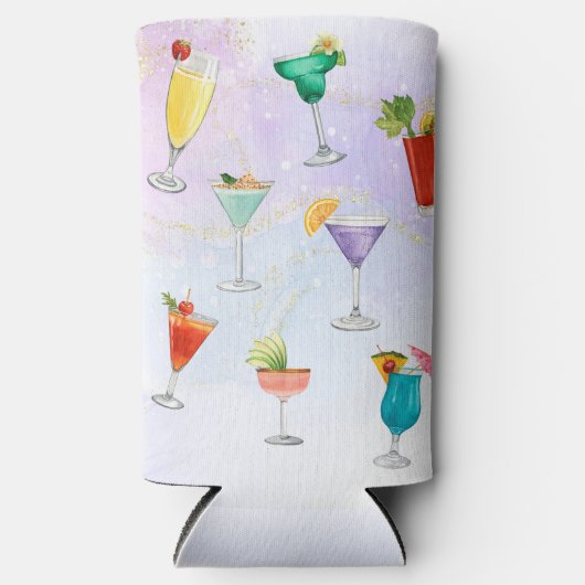 Helle Regenbogencocktail Party Spaß Drinks feiern Selters Dosenkühler (Vorderseite)