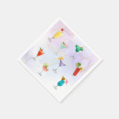 Helle Regenbogencocktail Party Spaß Drinks feiern Serviette (Ecke)