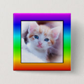 Helle Regenbogenfamilie Foto Rahmen Button (Vorderseite)
