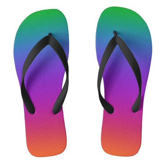 Helle Regenbogenfarben Flip Flops Badesandalen (Fußbett)