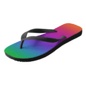 Helle Regenbogenfarben Flip Flops Badesandalen (Schrägansicht)