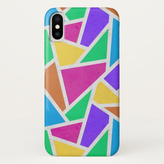Helle Regenbogenfarben Mosaik Case-Mate iPhone Hülle (Rückseite)