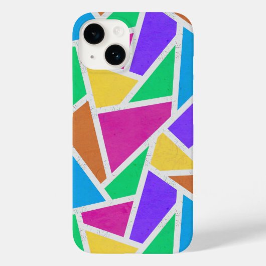 Helle Regenbogenfarben Mosaik Case-Mate iPhone Hülle (Rückseite)