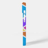 Helle Regenbogenfarben Mosaik Case-Mate iPhone Hülle (Rückseite / Links)