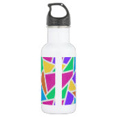 Helle Regenbogenfarben Mosaik Edelstahlflasche (Rückseite)