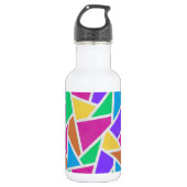 Helle Regenbogenfarben Mosaik Edelstahlflasche (Vorderseite)
