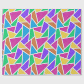 Helle Regenbogenfarben Mosaik Geschenkpapier (Flach)