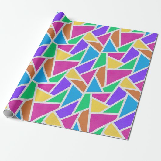 Helle Regenbogenfarben Mosaik Geschenkpapier (Ungerollt)