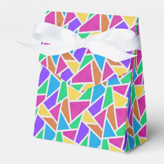 Helle Regenbogenfarben Mosaik Geschenkschachtel (Vorderseite)