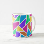 Helle Regenbogenfarben Mosaik Kaffeetasse (VorderseiteRechts)