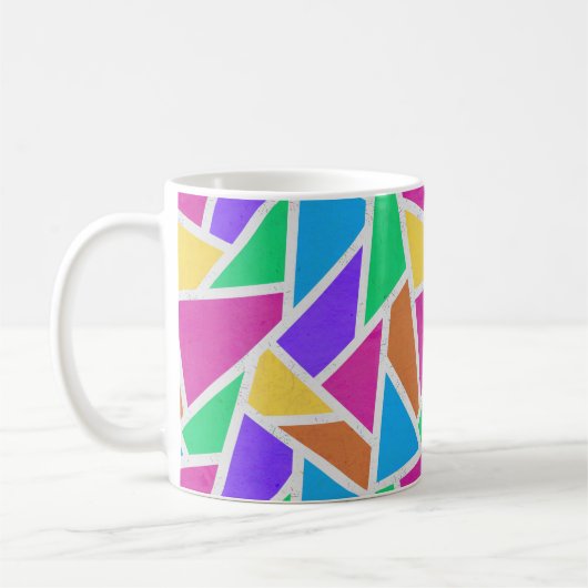 Helle Regenbogenfarben Mosaik Kaffeetasse (Links)