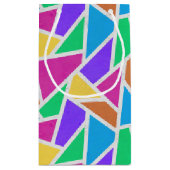 Helle Regenbogenfarben Mosaik Kleine Geschenktüte (Rückseite)
