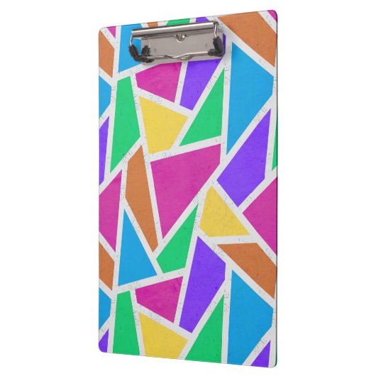 Helle Regenbogenfarben Mosaik Klemmbrett (Links)