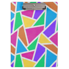 Helle Regenbogenfarben Mosaik Klemmbrett