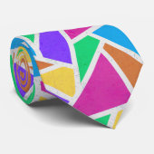 Helle Regenbogenfarben Mosaik Krawatte (Gerollt)