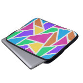 Helle Regenbogenfarben Mosaik Laptopschutzhülle (Vorne Knopf)