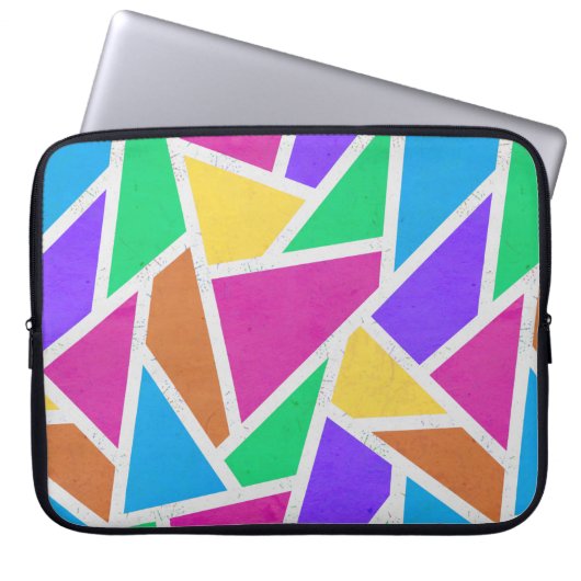 Helle Regenbogenfarben Mosaik Laptopschutzhülle (Vorderseite)