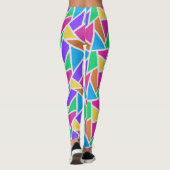 Helle Regenbogenfarben Mosaik Leggings (Rückseite)