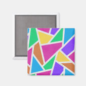 Helle Regenbogenfarben Mosaik Magnet (Vorderseite/Rückseite)