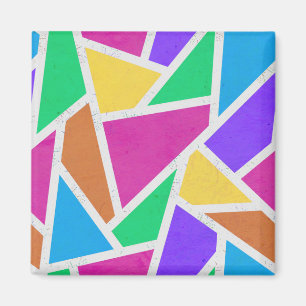 Helle Regenbogenfarben Mosaik Magnet
