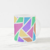 Helle Regenbogenfarben Mosaik Mattglastasse (VorderseiteRechts)
