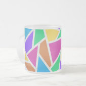 Helle Regenbogenfarben Mosaik Mattglastasse (Vorderseite Links)
