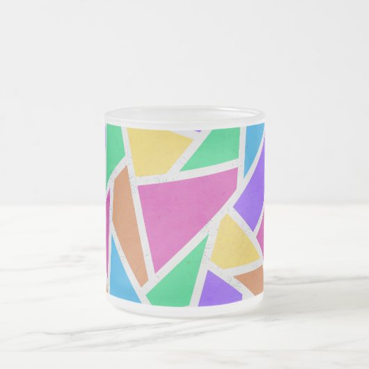 Helle Regenbogenfarben Mosaik Mattglastasse (Mittel)