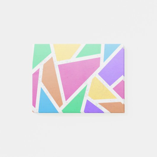 Helle Regenbogenfarben Mosaik Post-it Klebezettel (Vorderseite)