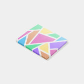 Helle Regenbogenfarben Mosaik Post-it Klebezettel (angewinkelt)